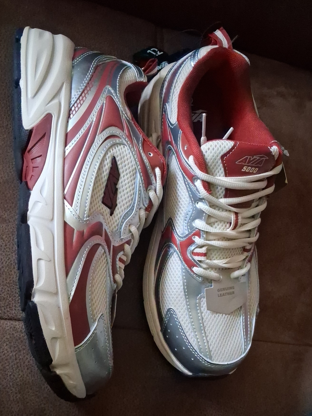 Avia 5000 MET Men's Athletic Sneakers - Cream And Red Size 12